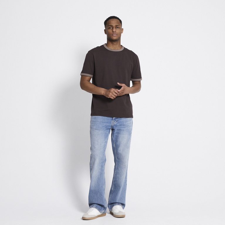 Ringer tee "Noel" Brown